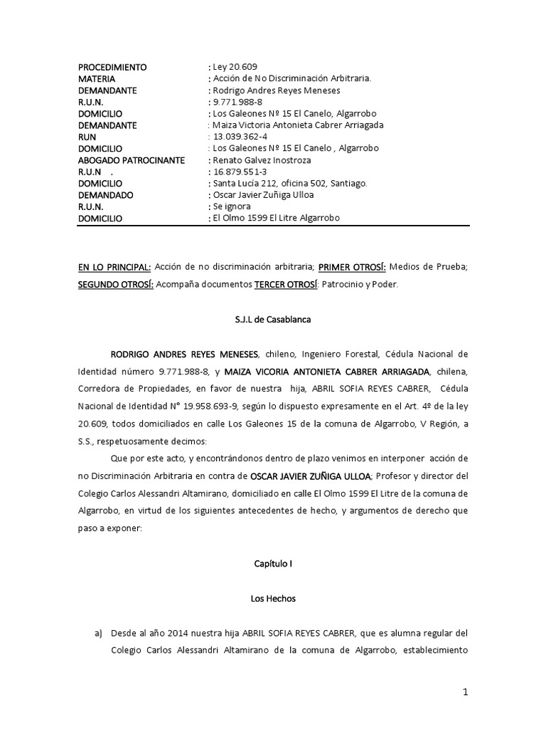 Demanda por discriminación contra Abril Reyes | Discriminación ...