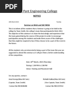 G.B. Pant Engineering College: Notice