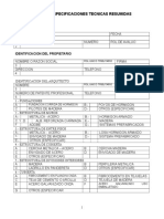 Especificaciones Tecnicas Vivienda Social