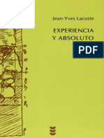 Experiencia y Absoluto. Jean. Lacoste PDF