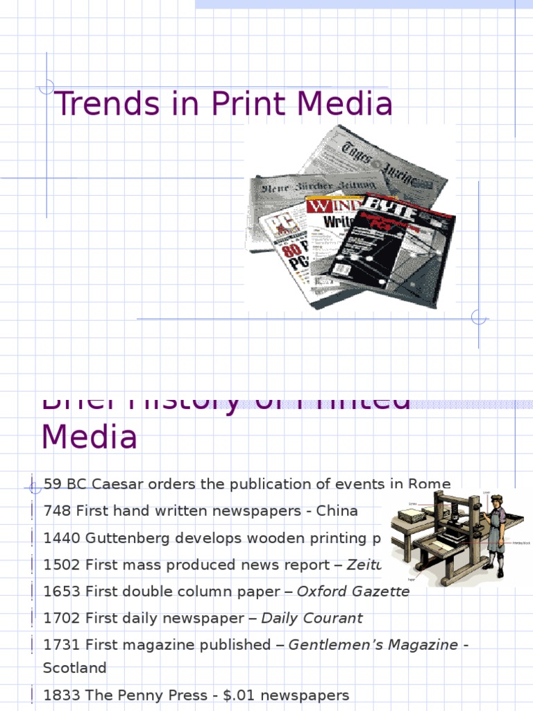 Trends in Print Media Newspapers Infographics