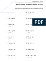 Sistemas de Ecuaciones Lineales 2x2