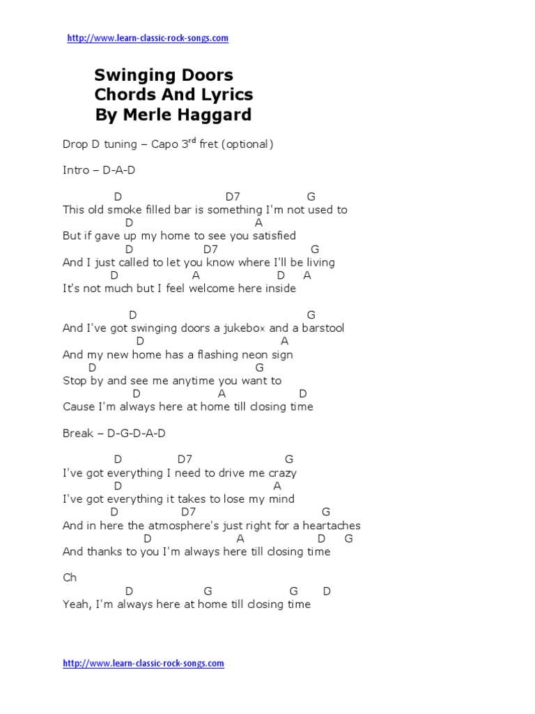 Kirby Swinging Doors by Merle Haggard PDF PDF