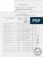 Bordereau récapitulatif d'inscription au brevet sportif scolaire 1966