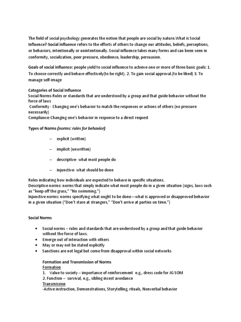Understanding Social Influence Dynamics | PDF | Conformity | Norm (Social)