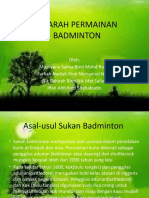 Sejarah Permainan Badminton