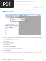 Download Cara Membuka Password VBA Excel Yang Terkunci Work 100 - LIDAH KATAK by Zen Radjibu SN368282572 doc pdf
