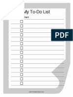 My To Do List PDF