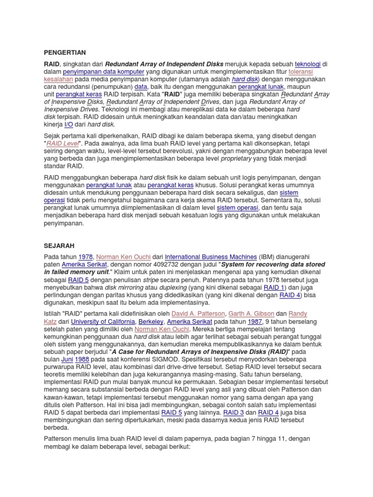 Pengertian Raid | PDF