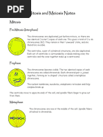 Mitosis Meiosis Notes