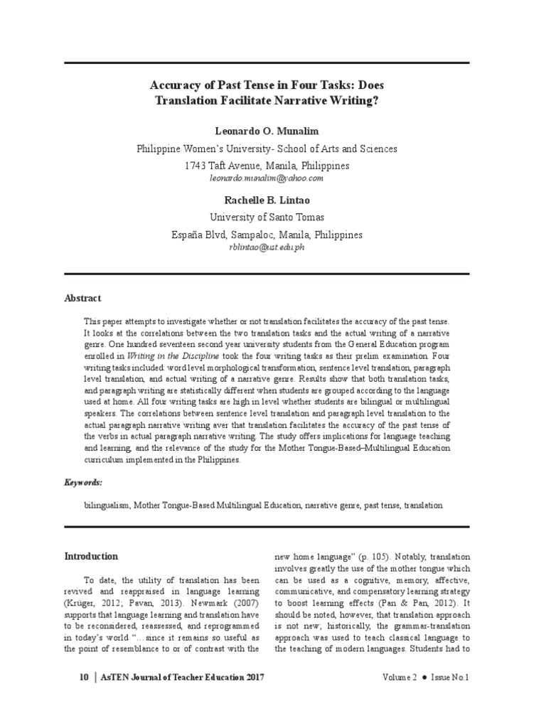 Past tense story writing image