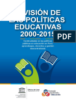 CNE y UNESCO. Revisión de Las Políticas Educativas 2000-2015
