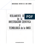 UMSS Reglamento Investigación PDF