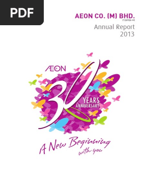 Aeon Annual Report 2013 Pdf Retail Sustainability