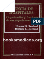 Gerencia de Hospitales - Organización y Funciones de Sus Departamentos (1988) - Rowland
