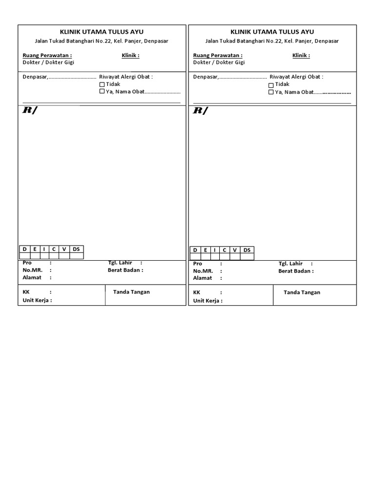 Format Resep Dokter - Homecare24