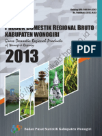Produk Domestik Regional Bruto Kabupaten Wonogiri 2013