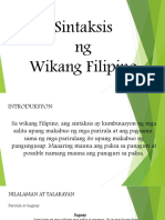 Sintaksis NG Wikang Filipino