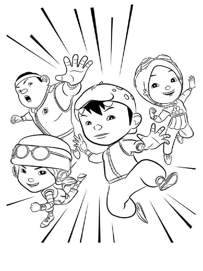 Gambar Mewarnai Menarik Mewarnai Gambar Boboiboy Galaxy