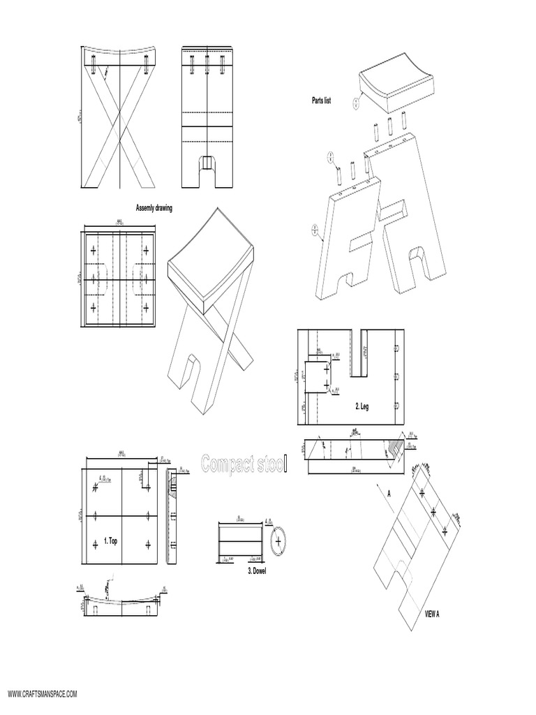 2D Stool Assembly and Parts List | PDF