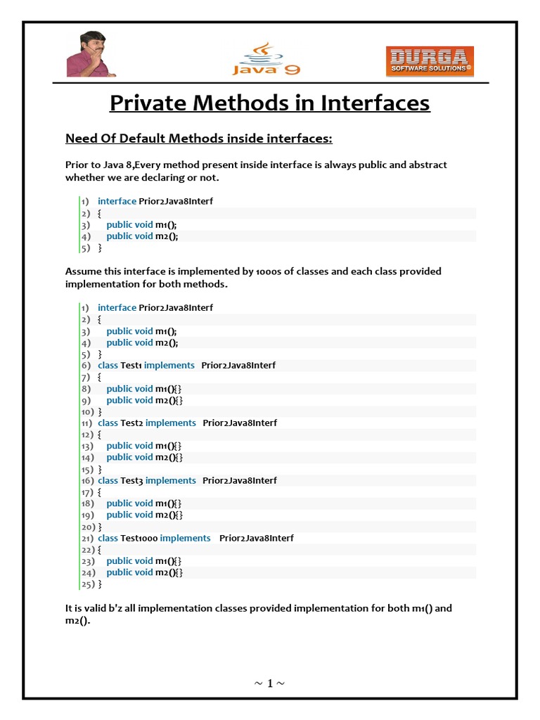 Private Methods in Interfaces Download Free PDF Method