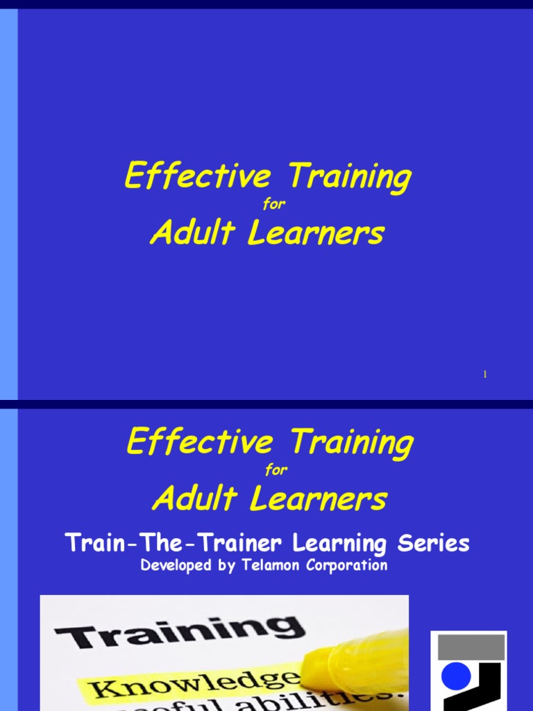 Mod5 TrainingAdultLearners | PDF | Facilitator | Adult Education