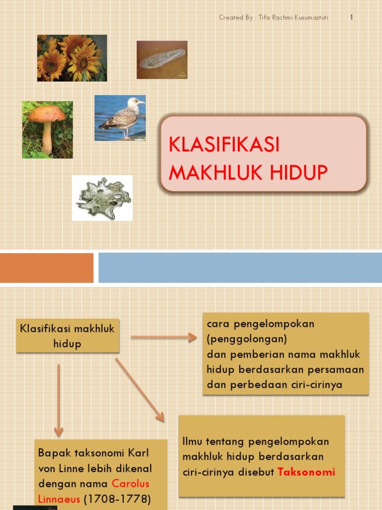 Ppt Klasifikasi Makhluk Hidup Kelas 7