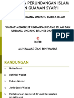 Wasiat Mengikut Undang-Undang Islam &; Undang-Undang Brunei Darussalam