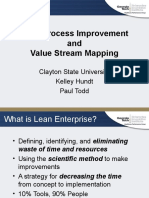 Lean Process Improvement and Value Stream Mapping: Clayton State University Kelley Hundt Paul Todd