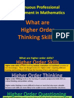 Higher Order Thinking Skills