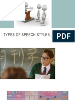 Types of Speech Styles