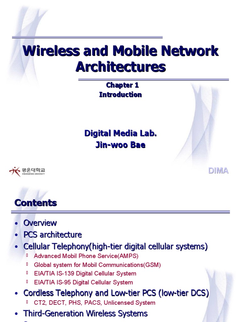 Wireless and Mobile Network Architectures | PDF | Cellular Network ...
