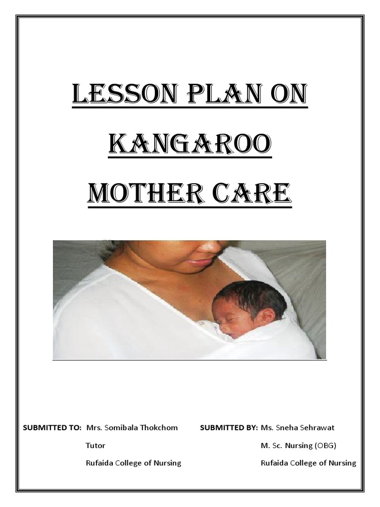 Lesson Plan On Kangroo Mother Care Breastfeeding Infants