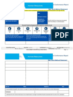 Contractor OHS Non Conformance Report: Safe Work Method Statement