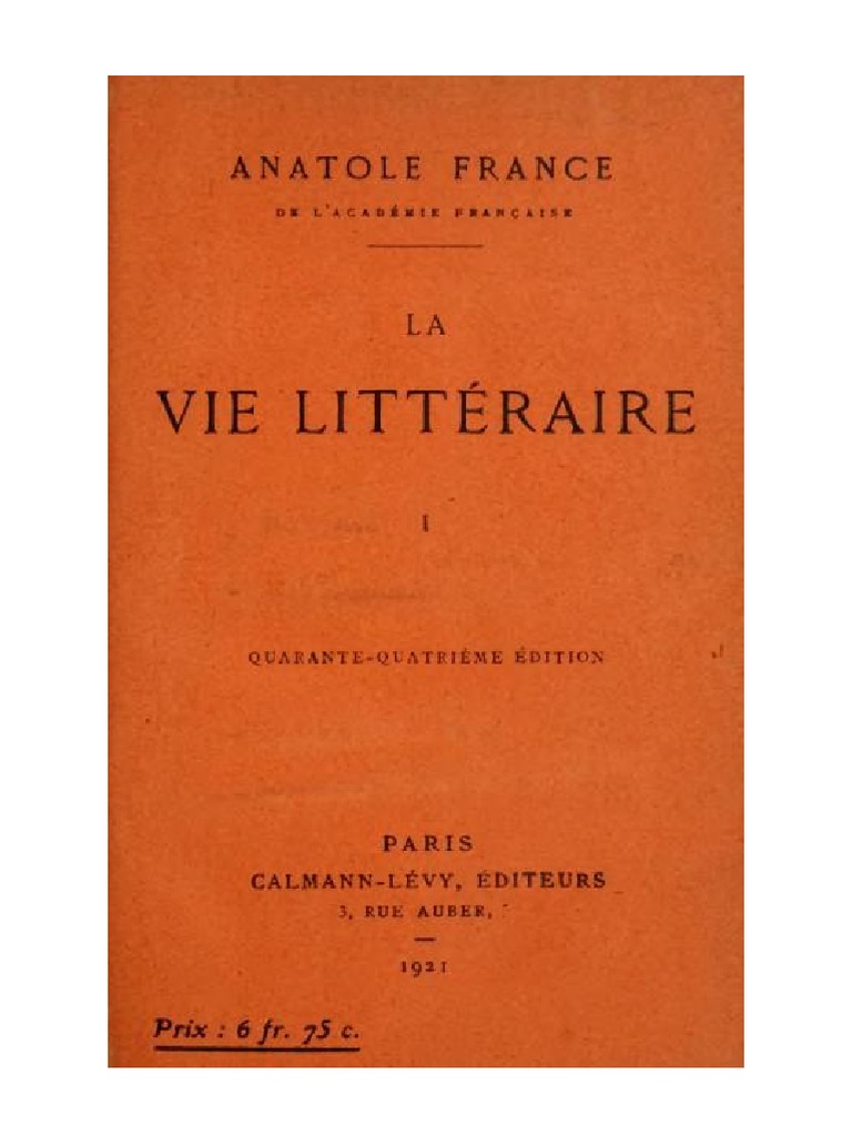La Vie Litteraire Pdf Verite Mal