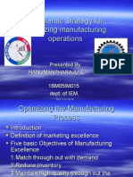 A Systemic Strategy For Optimizing Manufacturing Operations Power Point Presentation