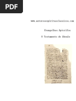 Evangelhos Apócrifos - O Testamento de Abraão