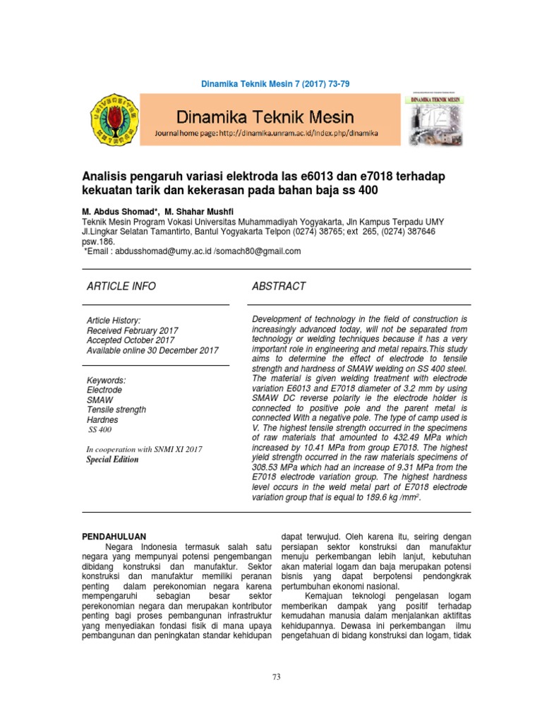 Analysis of the Influence of E6013 and E7018 Electrode Variations on