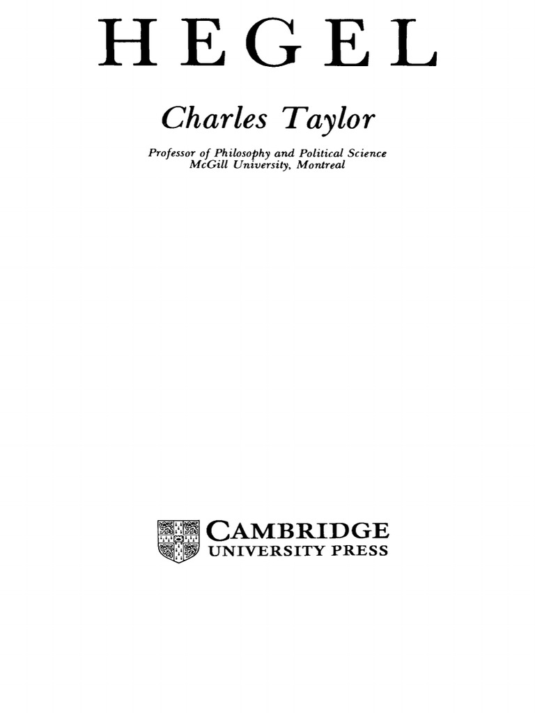 Charles Taylor: Cambridge | PDF