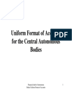 Uniform financial reporting for central autonomous bodies
