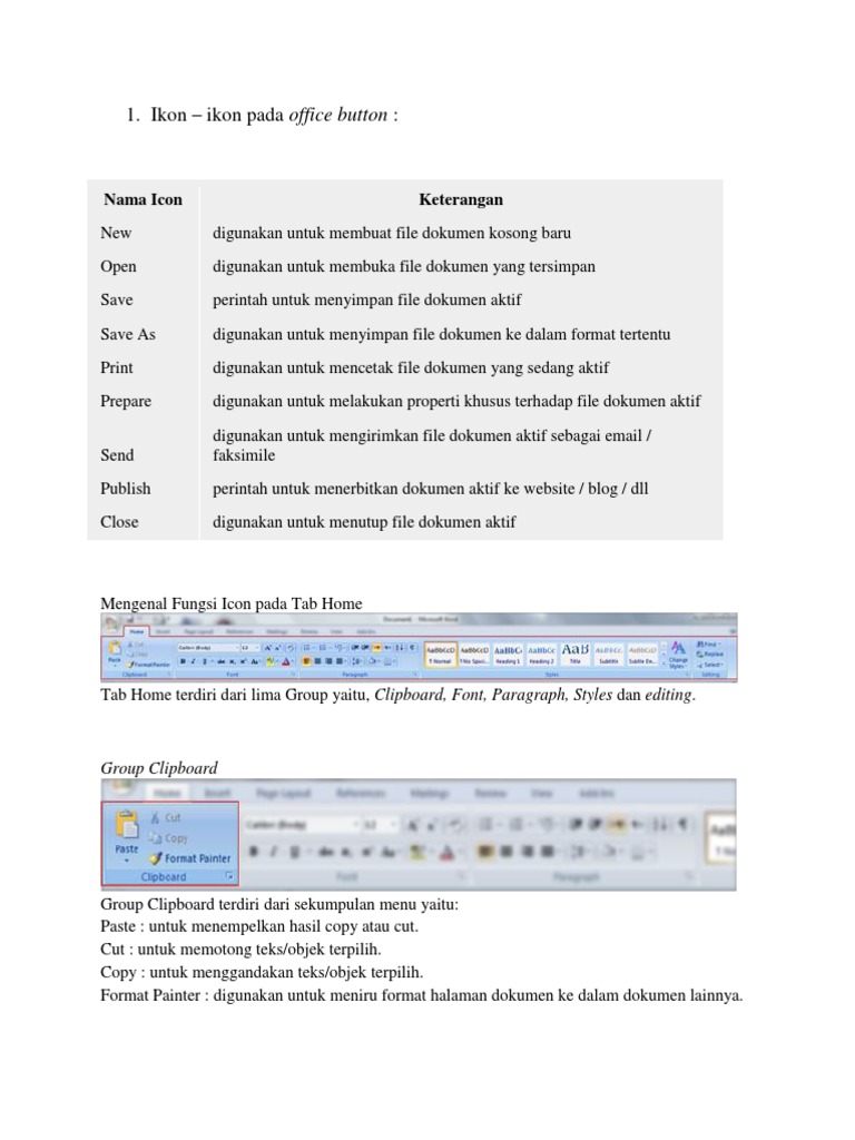 Mengenal Tab Toolbar Ikondocx