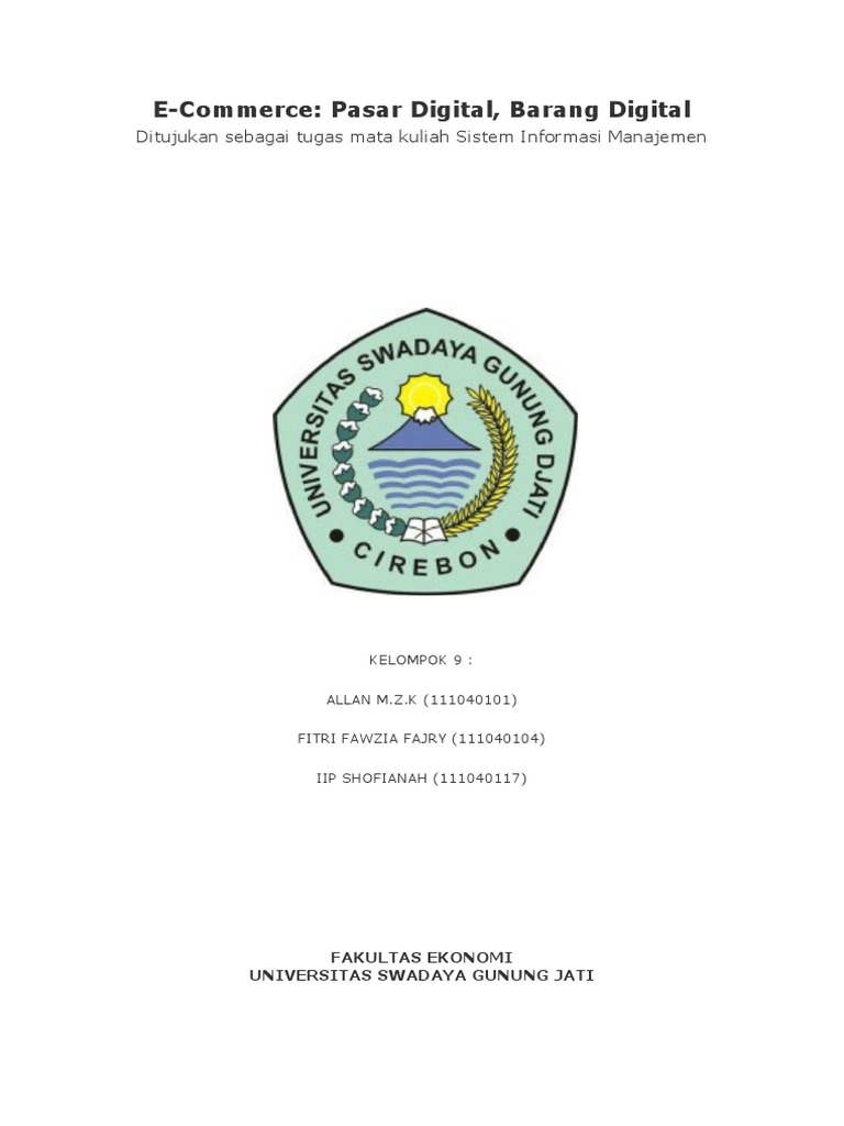 Contoh Makalah Pasar Digital Dan Barang Digital