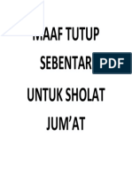 Maaf Tutup Sebentar