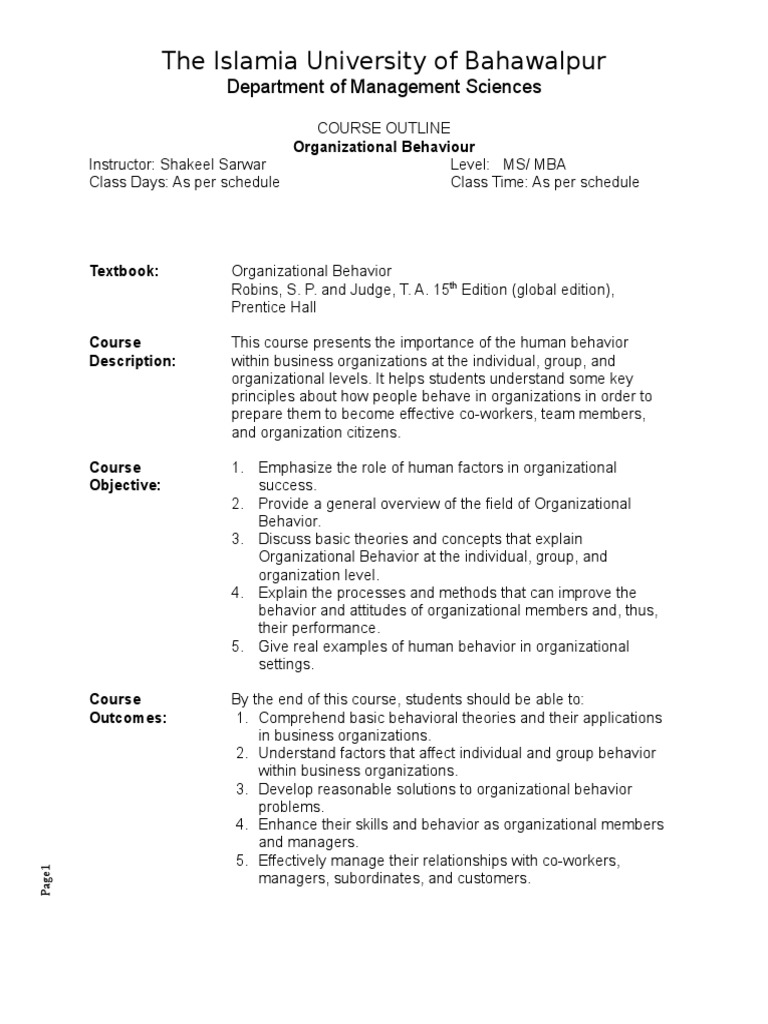 Outline organization picture