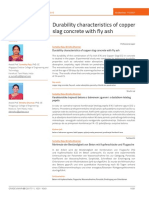 Durability characteristics of copper slag concrete with fly ash