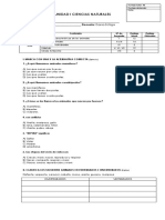 Prueba Unidad 1 CIENCIAS