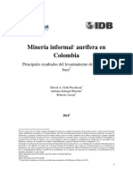 Mineria Informal Aurifera en Colombia - Informe - Linea - Base - Mineria - Informal - Pagina Fedesarrollo PDF