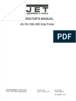 Operator'S Manual: JG-75/-150/-300 Grip Puller
