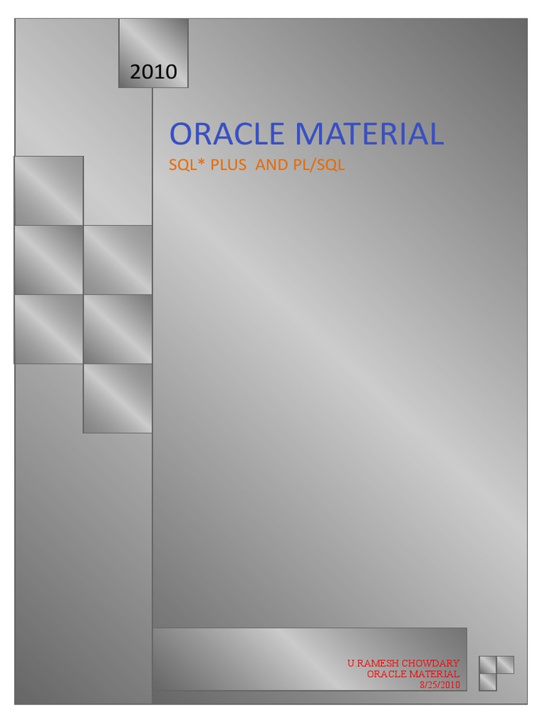 SQL and PL/SQL Basics Guide | PDF | Computer Data | Logarithm
