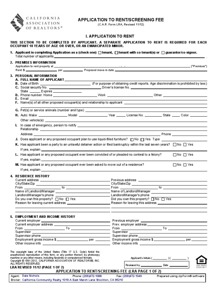 application | National Association Of Realtors | Real Estate Broker
